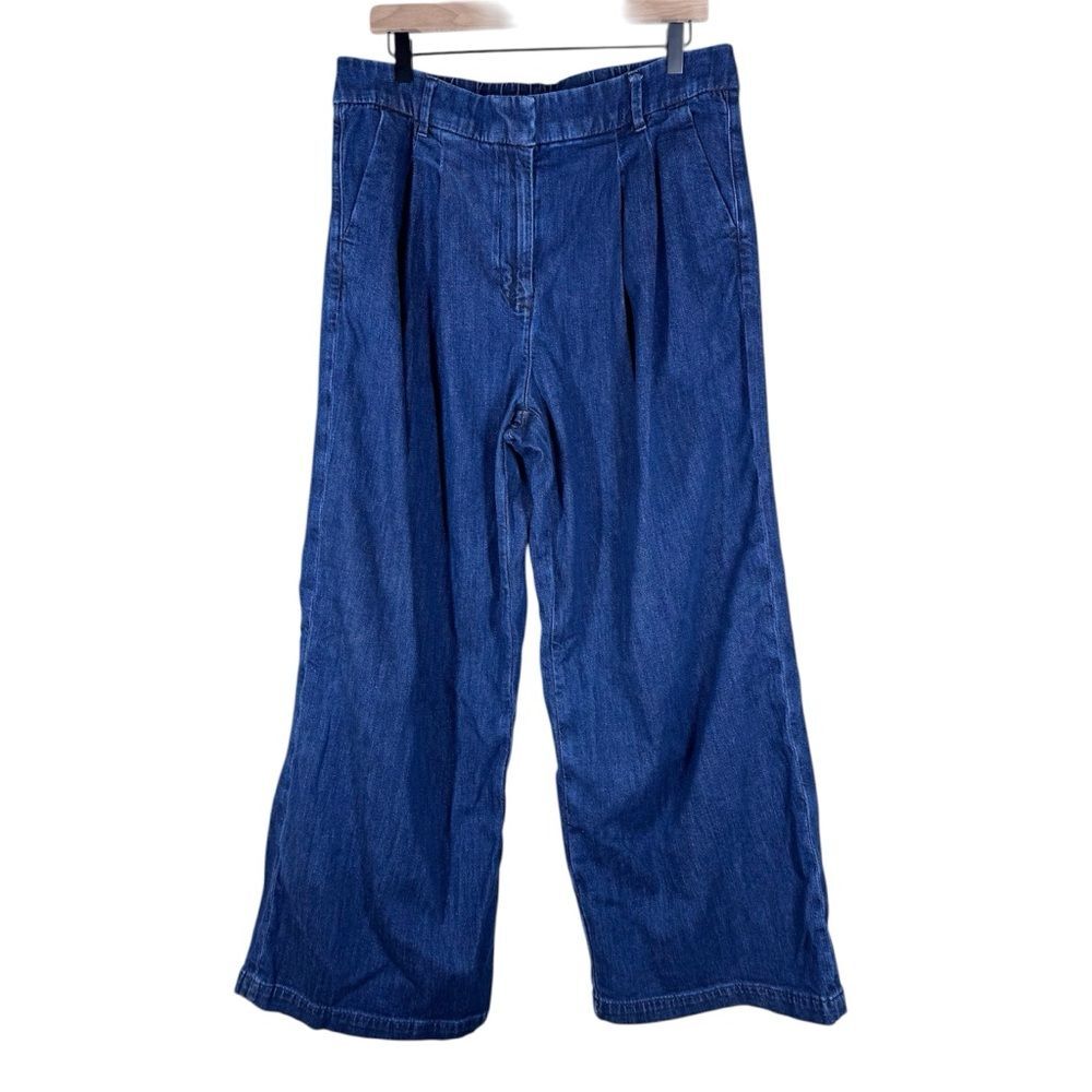 American Eagle Denim Pleated Trouser Jeans Stretch Pants Women’s Size 12